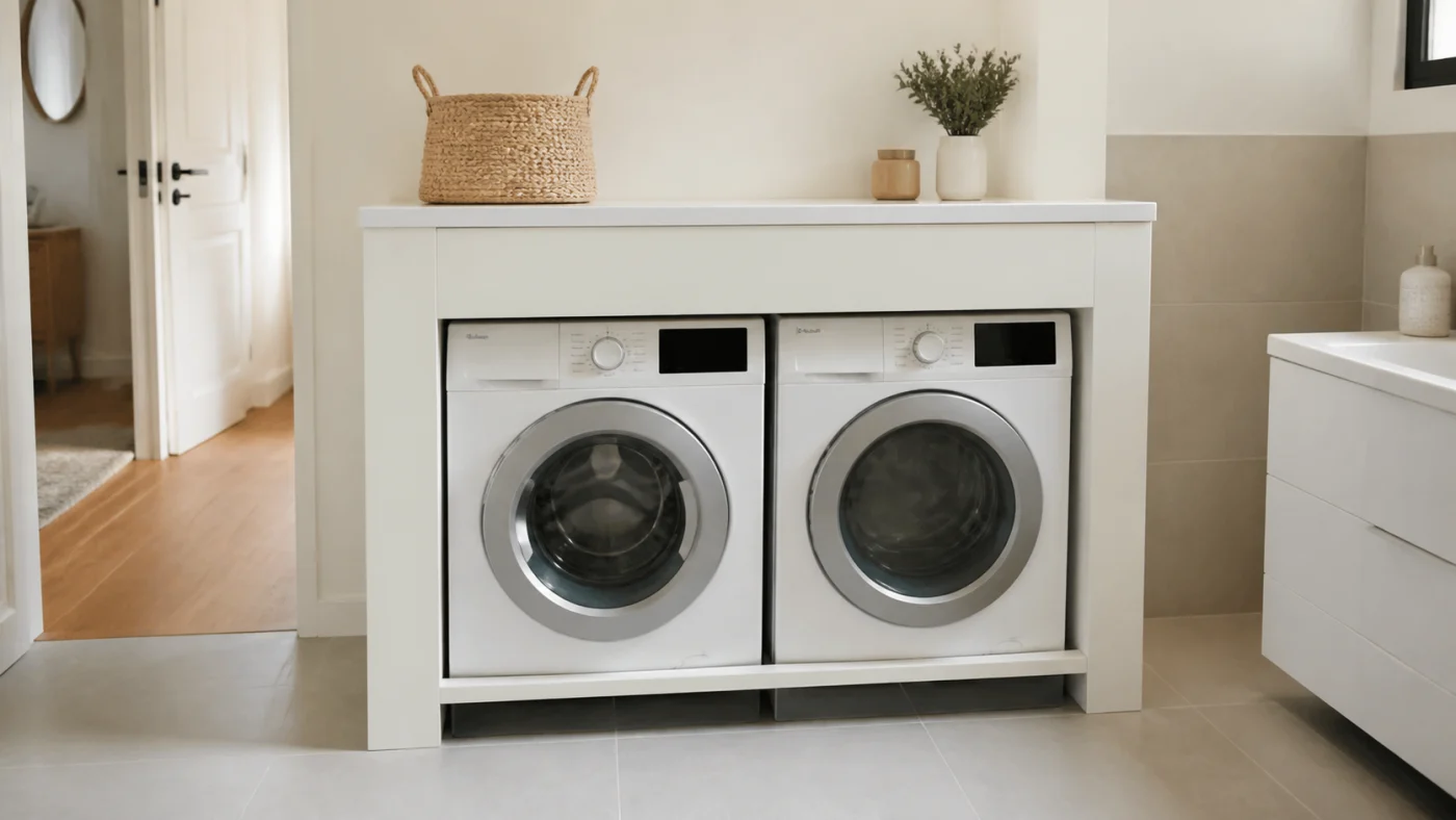 Coffrage machine à laver et sèche-linge: les mesures à garder