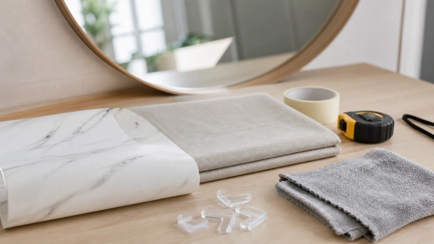 Matériaux amovibles pour recouvrir un miroir sans le détériorer