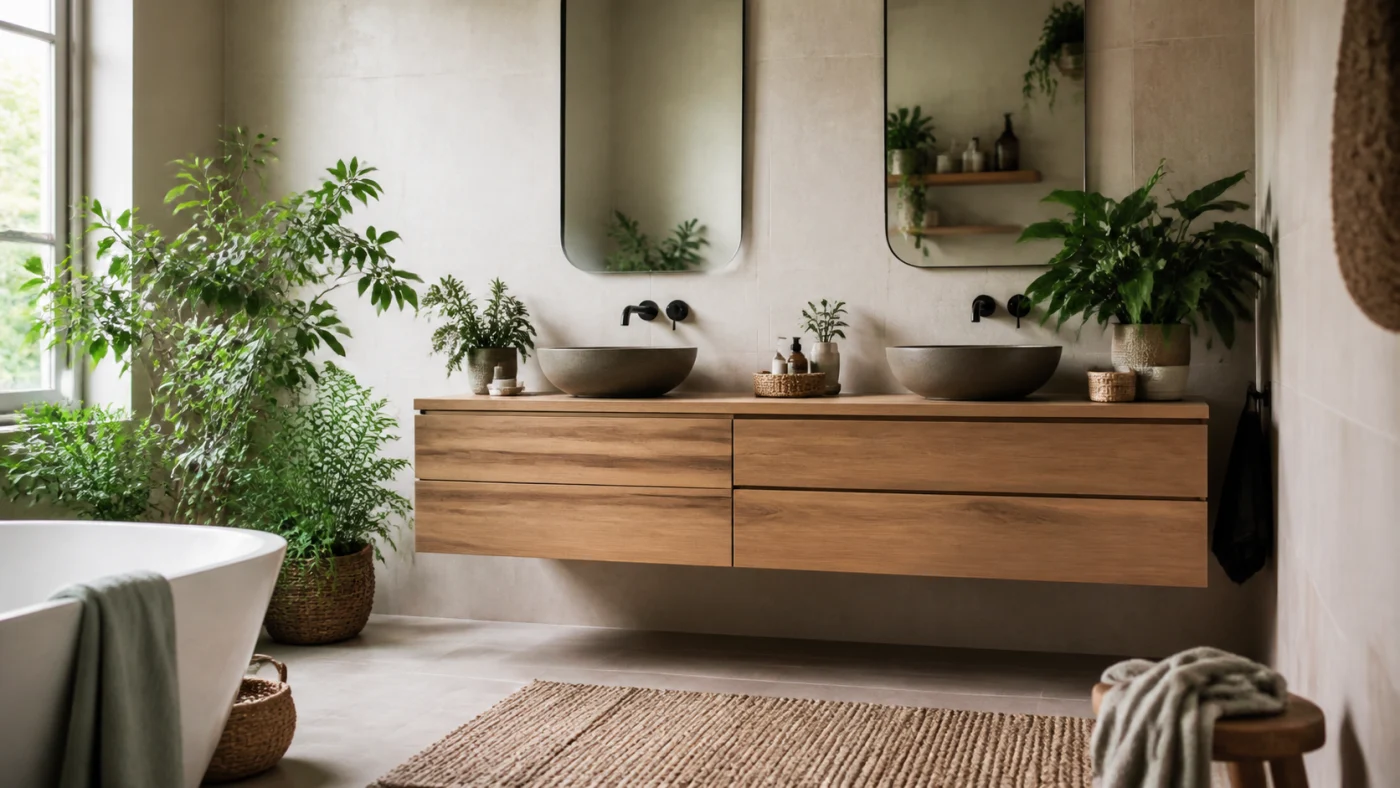 Créer une salle de bain végétale facile à entretenir